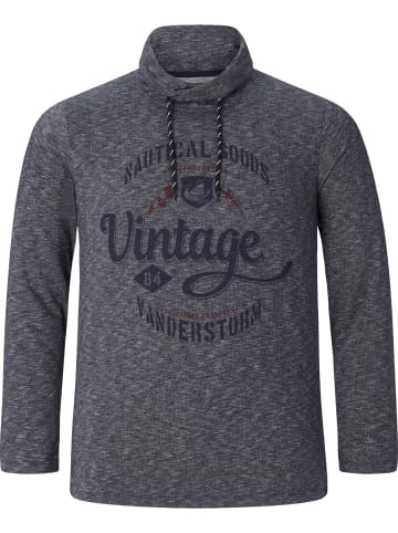 Jan Vanderstorm Sweatshirt HAGEN in blau melange