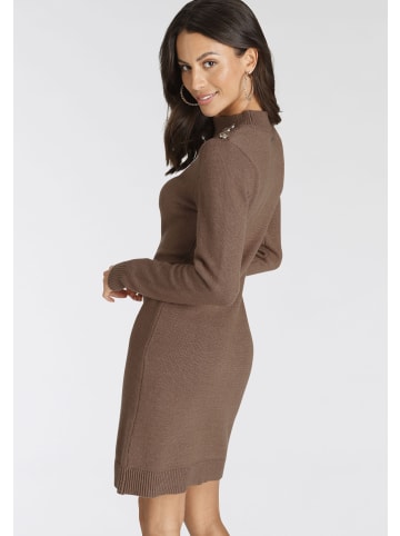Laura Scott Strickkleid in cognac-meliert