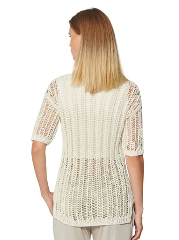MADELEINE Luftiger Sommerpullover mit Ajour-Muster in wollweiß