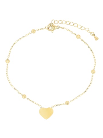 Adeliás Damen Anhänger – Herzanhänger aus Edelstahl in gold