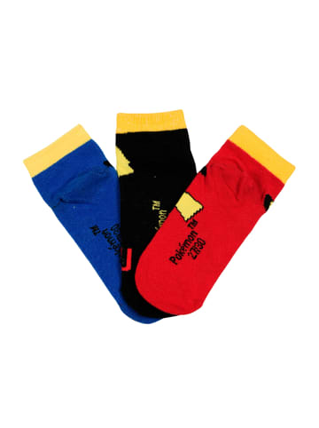 Pokémon Pikachu Sneaker Socken Kinder Jungen 6er Pack in Mehrfarbig