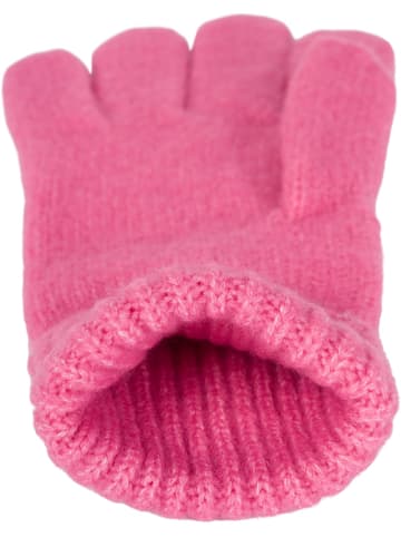 styleBREAKER Strickhandschuhe mit Zopfmuster in Magenta