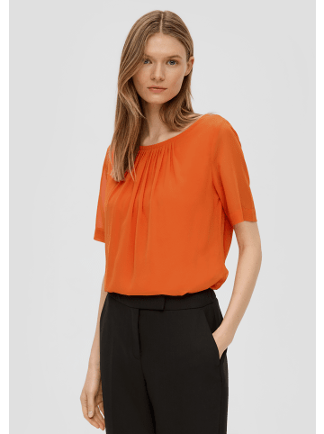 s.Oliver BLACK LABEL Bluse kurzarm in Orange