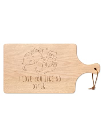 Mr. & Mrs. Panda buchenbrett Otter Hände halten mit Spruch in Transparent