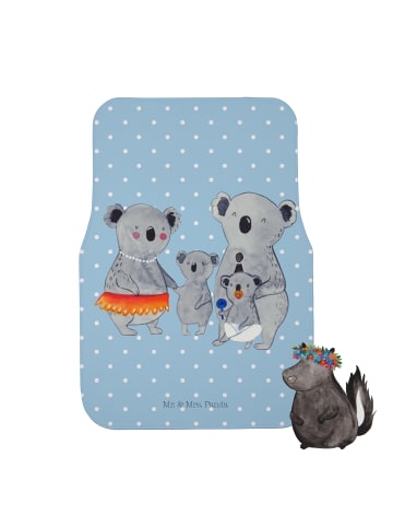 Mr. & Mrs. Panda Fahrer Autofußmatte Koala Familie ohne Spruch in Blau Pastell