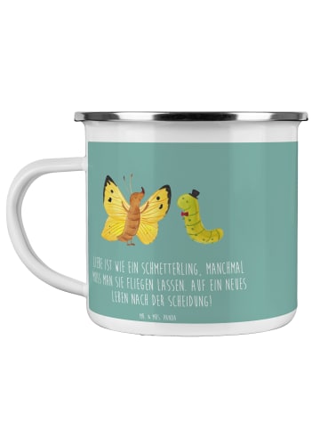 Mr. & Mrs. Panda Teebecher Scheidung Neuanfang mit Spruch in Meeresbrise