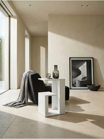 KADIMA DESIGN Beistelltisch WL5.696 35x29,5x60 cm Holz Design Anstelltisch in Weiß