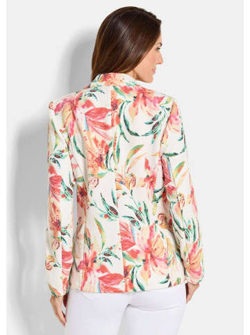 GOLDNER Kurzgröße:  Jerseyblazer Jacquardblazer mit Waffelstruktur in bunt / gemustert