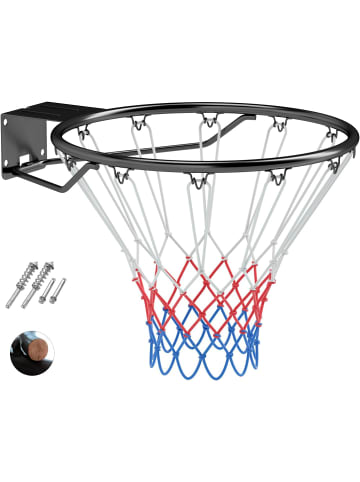 COSTWAY Ø45cm Basketballkorb für Wandmontage in Schwarz
