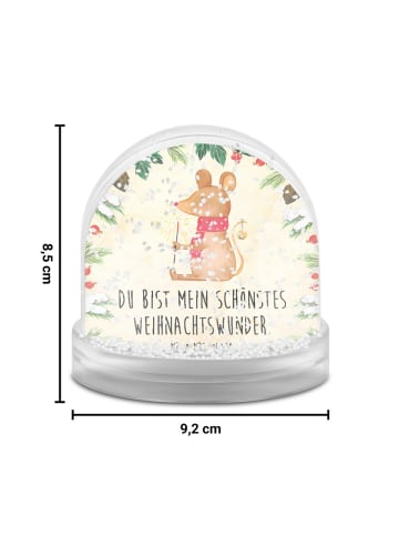 Mr. & Mrs. Panda Weihnachts Schneekugel Maus Weihnachten mit Spruch in Naturpapier
