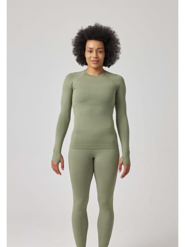 SNOCKS Sportshirt langarm Damen mit Daumenloch in Pastellgrün