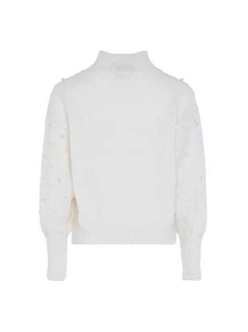 faina Damen Pullover Mit Perlen in WOLLWEISS