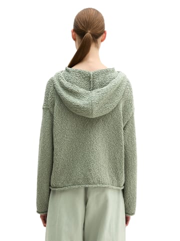 Marc O'Polo Strick-Hoodie loose cropped in Fresh Sage