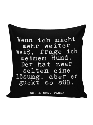 Mr. & Mrs. Panda Kissen Wenn ich nicht mehr... mit Spruch in Schwarz