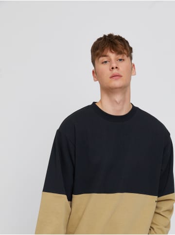 MAZINE Sweatshirt Rigby in black/sandy olive