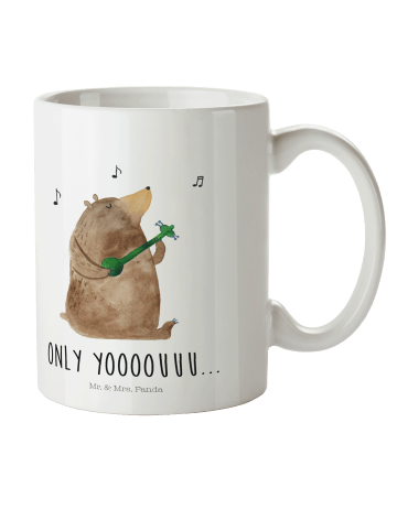 Mr. & Mrs. Panda Haferl Bär Gitarre mit Spruch in Weiß