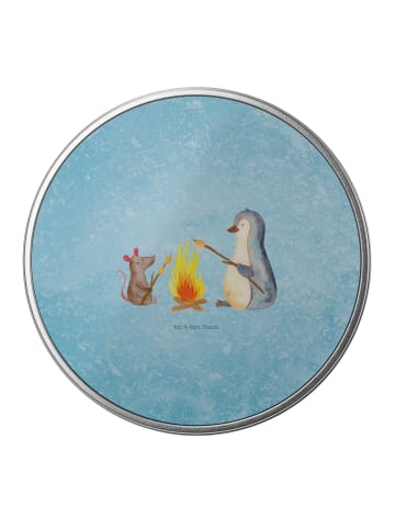 Mr. & Mrs. Panda Keksdose Pinguin Lagerfeuer ohne Spruch in Eisblau