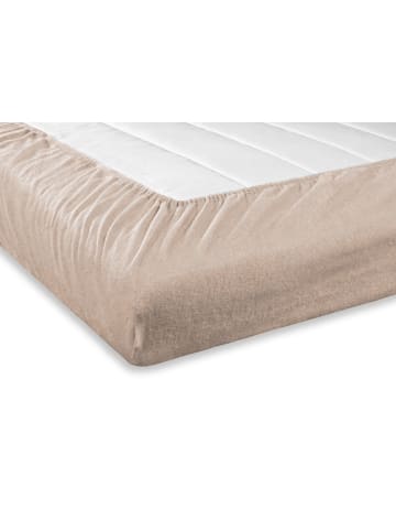 Setex Spannbetttuch Feinbiber Melange in beige