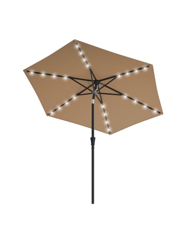 SONGMICS Sonnenschirm Sheld in Taupe - (H)241 x Ø270 cm