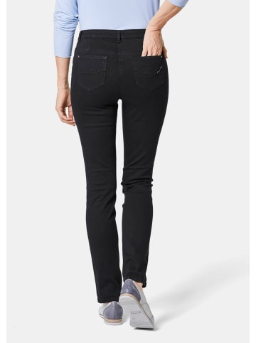 GOLDNER Jeanshose Lange Freizeithose BELLA mit Formbund in schwarz