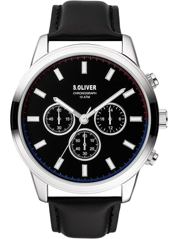 S. Oliver Analoguhr für Damen in Schwarz