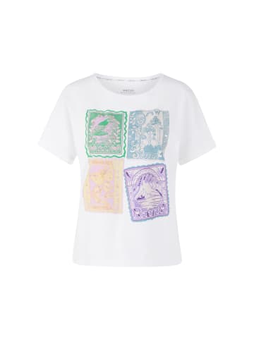 MARC CAIN COLLECTIONS Verziertes Baumwollshirt in Weiß