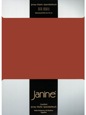 Janine Spannbetttuch Elastic Jersey in tabasco