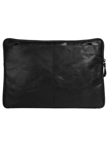 SPIKES & SPARROW Dokumententasche LAPTOP SLEEVE echt Leder in schwarz