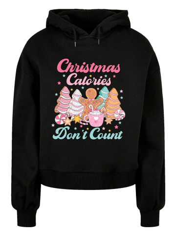F4NT4STIC Oversized Hoody Weihnachten Calories Dont Count Candy in schwarz