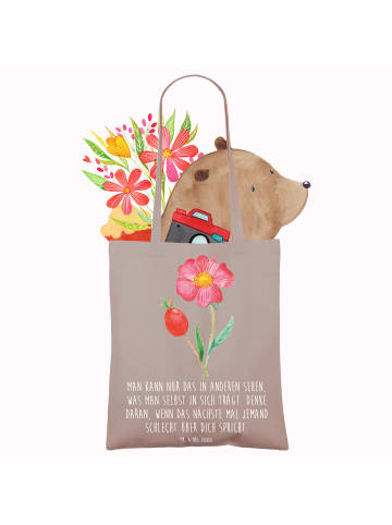 Mr. & Mrs. Panda Jutebeutel Mobbing bewältigen Spiegelbild mit S... in Braun Pastell