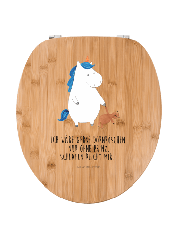Mr. & Mrs. Panda WC Brille Einhorn Teddy mit Spruch in Braun