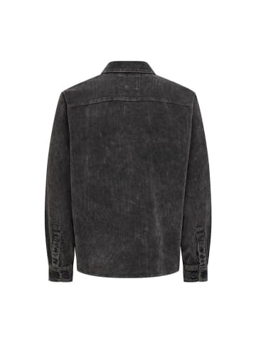 Only&Sons Langarmhemd in grey pinstripe