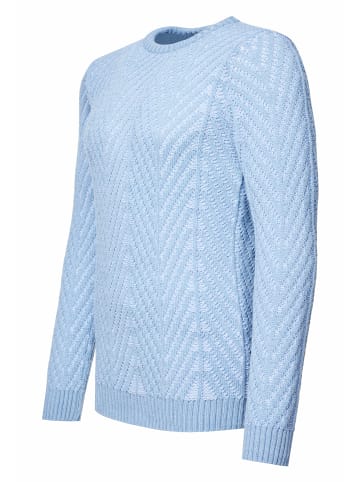 Rusty Neal Grobstrick mit Muster Rundhals-Pullover in Hell Blau