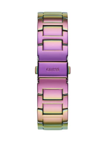 Guess Damen-Armbanduhr Lady Frontier Regenbogenfarben Silber / Mehrfarbig