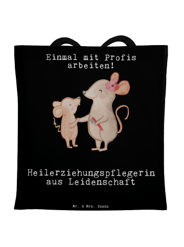 Mr. & Mrs. Panda Tote Bag Heilerziehungspflegerin Leidenschaft m... in Schwarz