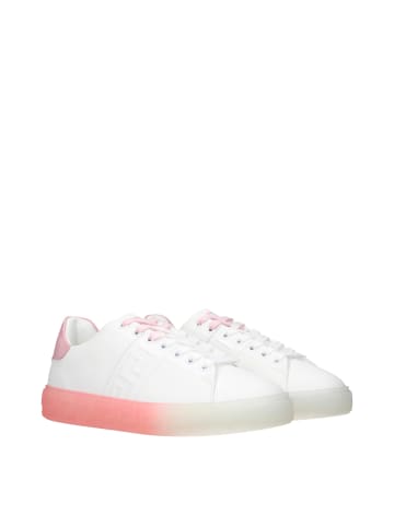 Weiß Leder Low Top Sneaker