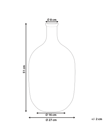 Beliani Dekovase DALCHINI in Braun - (W) 27 x (H) 51 x (L) 27 cm