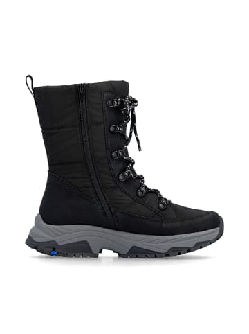 Schnürstiefelette in schwarz