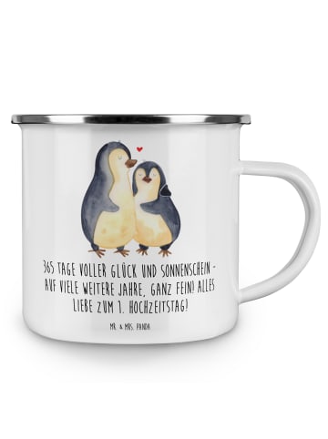 Mr. & Mrs. Panda Teetasse 1. Hochzeitstag Papierhochzeit mit Spruch in Weiß