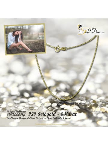 GoldDream 333 Gelbgold - 8 Karat Damen GoldDream Halsketten Anker flach Kette ca. 38cm
