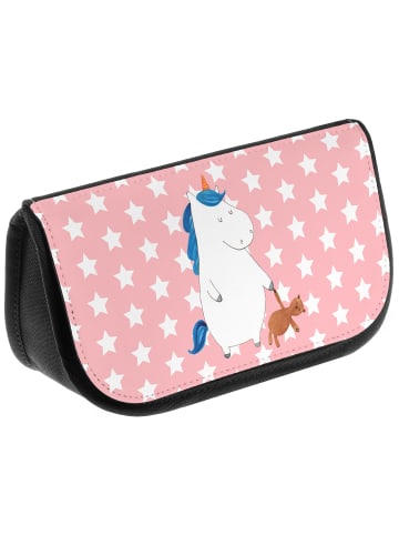 Mr. & Mrs. Panda Kosmetiktasche Einhorn Teddy ohne Spruch in Rot Pastell