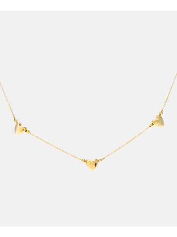 Diamant L'éternel Halskette aus 375 Gelbgold Herz-Design