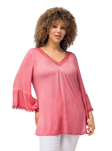 Ulla Popken Shirt in dunkles pink