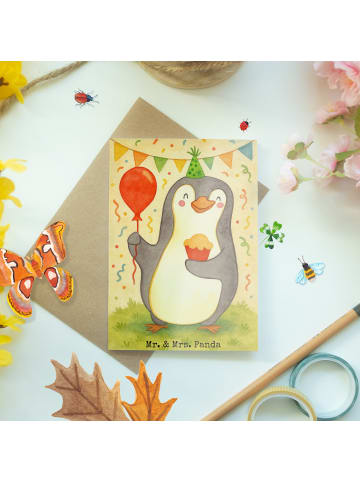 Mr. & Mrs. Panda valentinstagskarte Pinguin Geburtstag Design oh... in Weiß