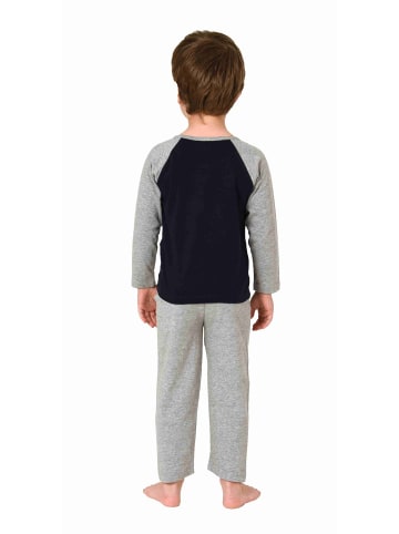 NORMANN Kleinkinder langarm Schlafanzug Pyjama Front print - 77775 in navy