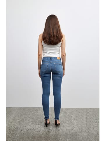 Pulz Jeans PZJOY skinny fit in Medium Blue Denim