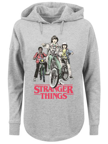 F4NT4STIC Oversized Hoodie Stranger Things Retro Bikers Netflix TV Series in grau