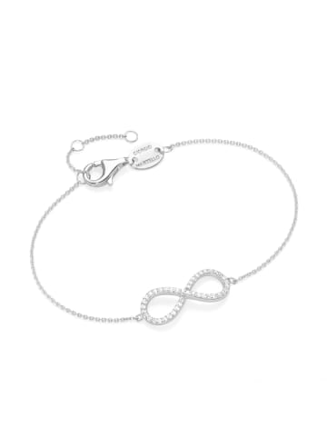 Giorgio Martello Milano Armband Mit Infinity Mittelteil Und Zirkonia Steinen in Weiss