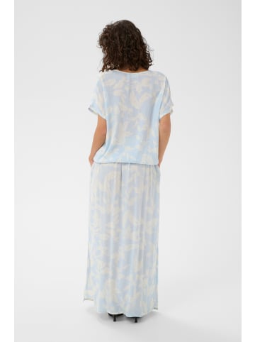 Kaffe Kurzarm-Bluse KAvilia Loose fit in Nantucket Chalk Leave