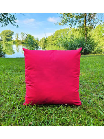 JACK 1x Outdoor Kissenhülle 40x40cm Uni in Himbeere